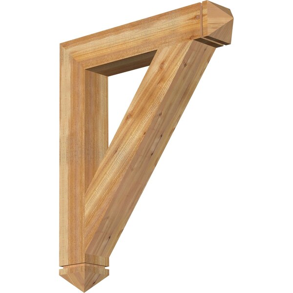 Ekena Millwork Traditional Arts & Crafts Rough Sawn Bracket, Western Red Cedar, 6"W x 36"D x 44"H BKT06X36X44TRA03RWR - main